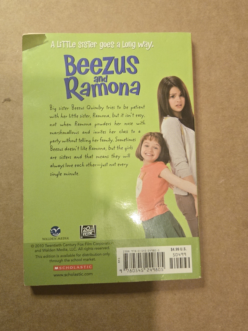 Scholastic Beezus and Ramona – Lime Green Cover